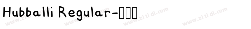 Hubballi Regular字体转换